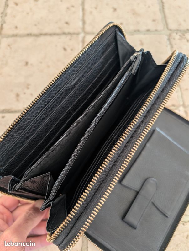 Portefeuille gucci long en cuir grainé (image 3)