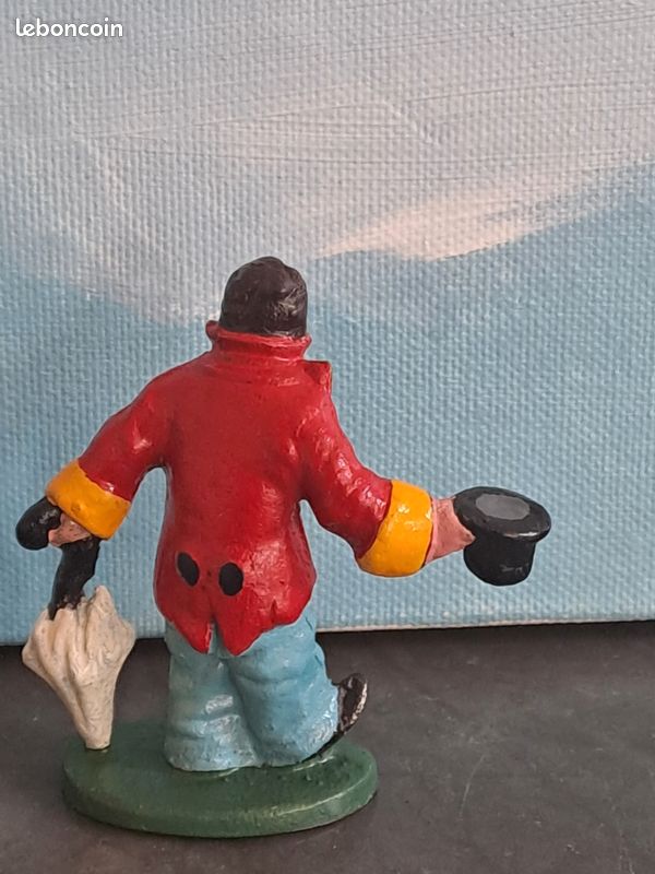 Figurine Ancienne Quiralu Saxophoniste Le Cirque - Aluminium, Très Bel état D'origine