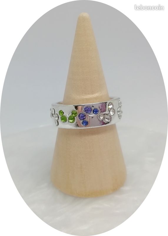 Bague strass multicolore (image 1)