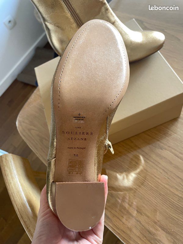 Gold Chaussures DorÃ©es Sezane Shoes Sandale DorÃ© Sezane Mina Low