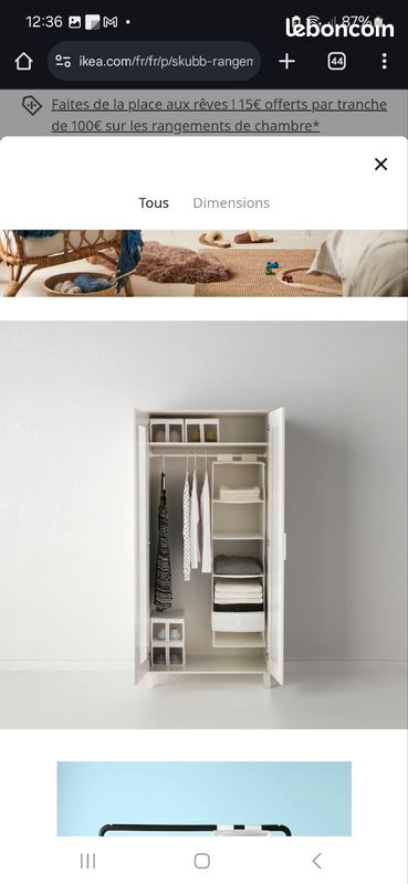 Rangement vetement SKUBB IKEA (image 3)