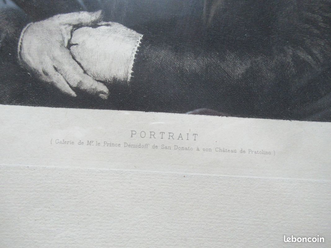 GRAVURE ESTAMPE EAU FORTE - Charles COURTRY - FRANS HALS - PRINCE DEMIDOFF DE SAN DONATO 19e siècle (image 3)