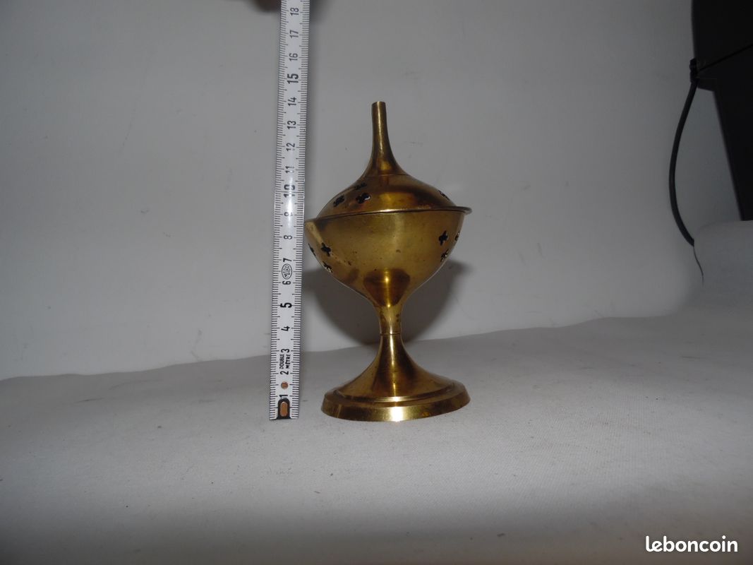 Brûle-encens, petit, en laiton (image 6)