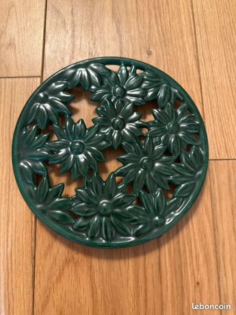 Dessous De Plat Vintage En Fonte émaillée – épis De Maïs, INVICTA FRANCE, Bleu
