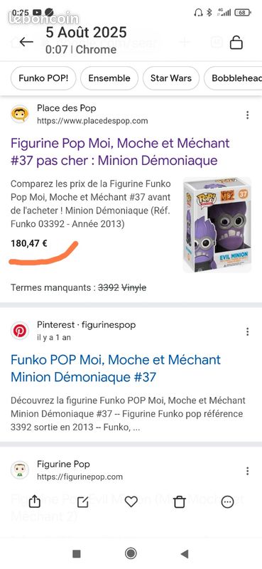 Funko 3392 POP Vinyl Despicable Me Evil Minion