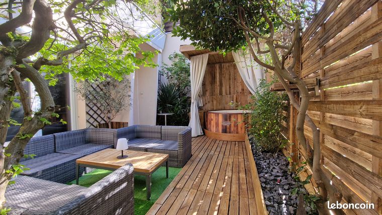 Appartement T2 tout confort avec jardin, jacuzzi, Cinéma
