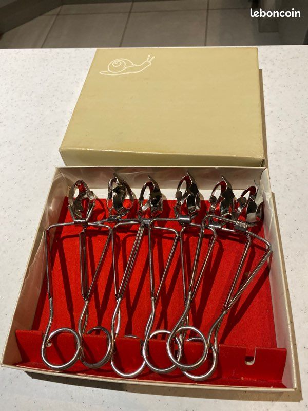 Lot De 6 Pince A Escargot Inox 15 Cm Pour Plats Poelons