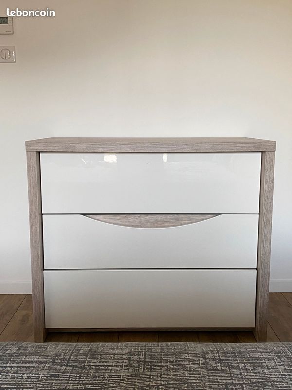 Meuble commode 3 tiroirs et tiroir (image 2)