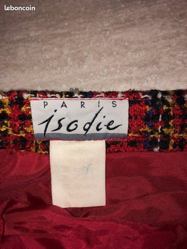 Jupe Droite Vintage En Laine écossaise - Marque Mettez Paris - Taille 38