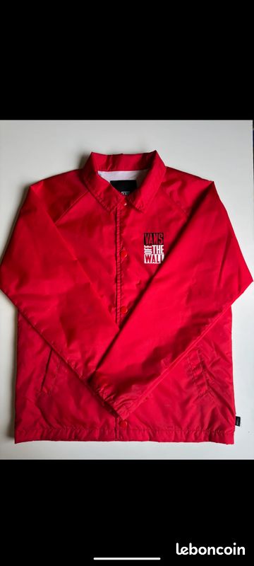 Veste Coupe-vent Rawlings Jeune M Rouge - 1/4 Zip Manches Courtes - Baseball