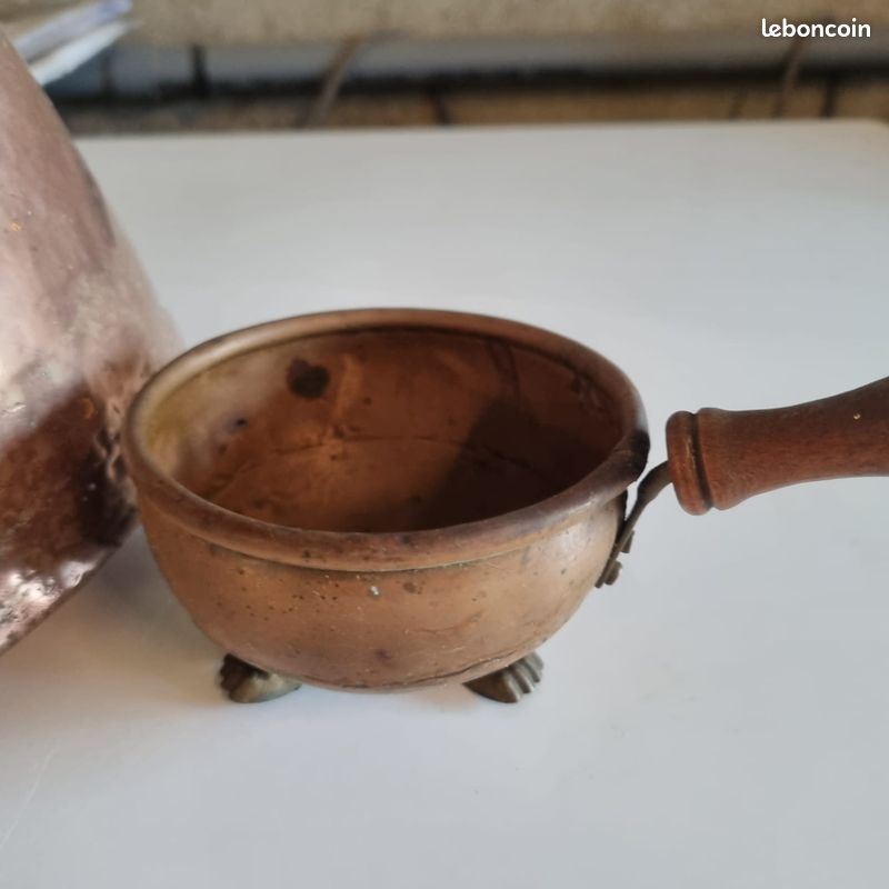 Pichet en cuivre + petit chauffe portion tripode (image 4)