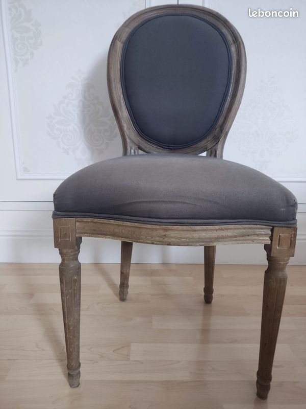 1 Chaise style Versailles gris anthracite (image 4)