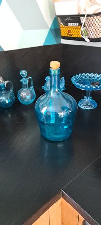 Bonbonne en verre recyclé bleu - Decocrush