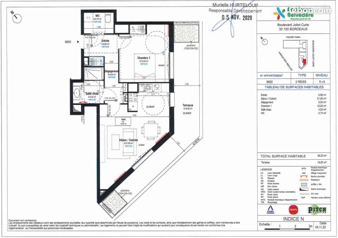 Appartement 2 pièces 49 m² · à Bordeaux · 49 m² · 820 €/mois