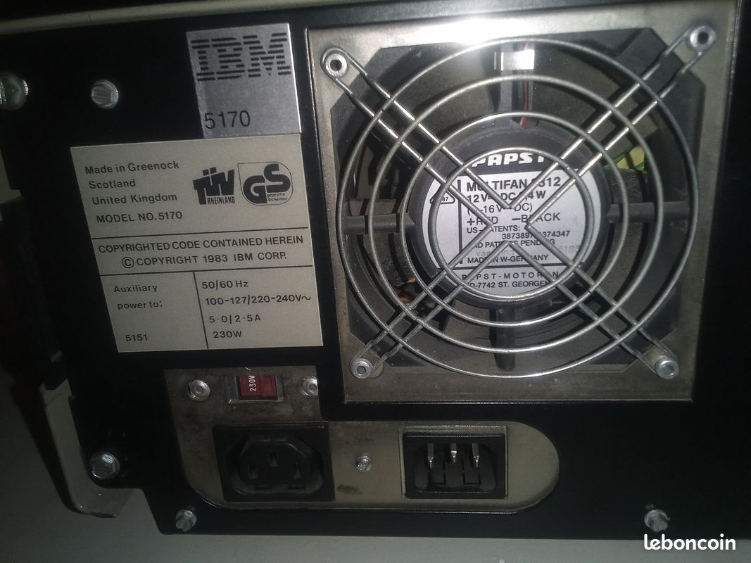 IBM PC AT (IBM 5170) Ordinateur vintage de collection de 1983 (image 10)
