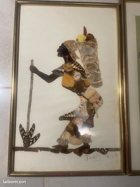 Très rare tableaux réalisé en ailes de papillons (image 2)