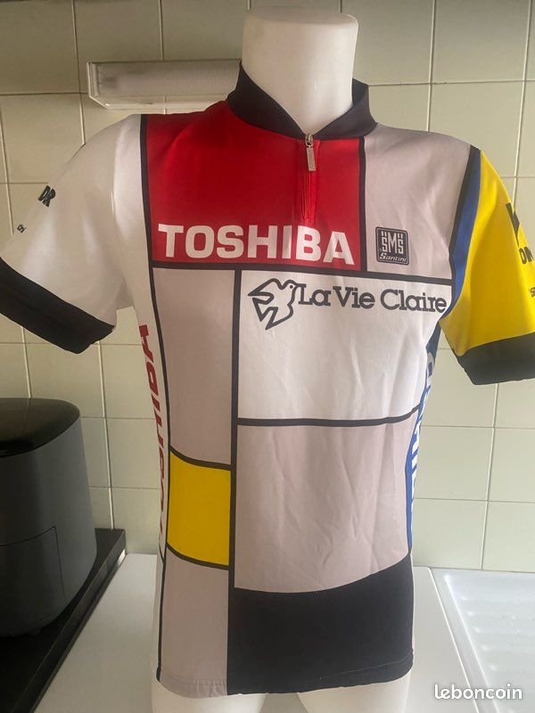 Maillot Maillot Cycliste Vintage 1987 Toshiba La Vie Claire Taille M Rare