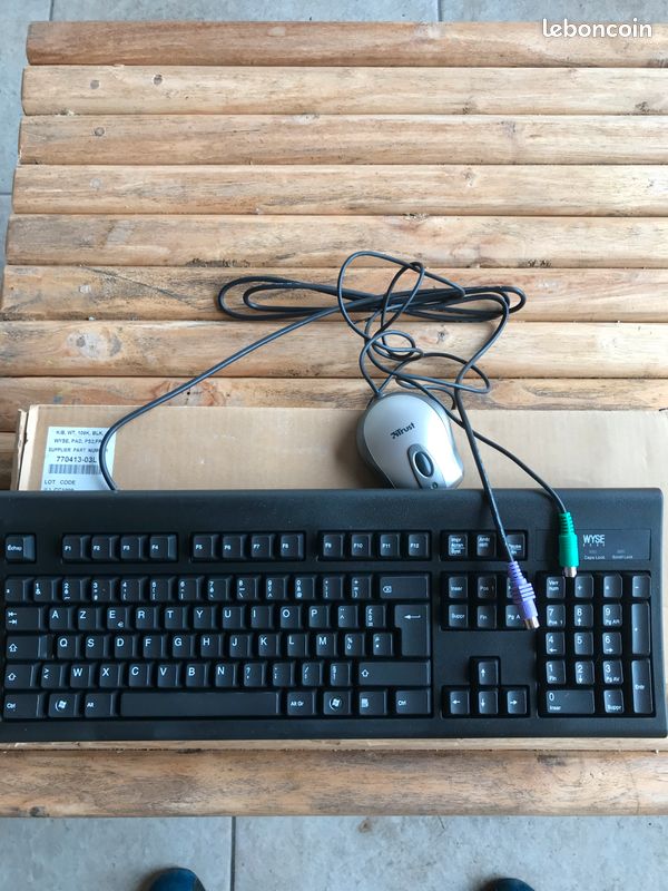 Lot clavier + souris prise PS 2 marque WYSE (image 1)