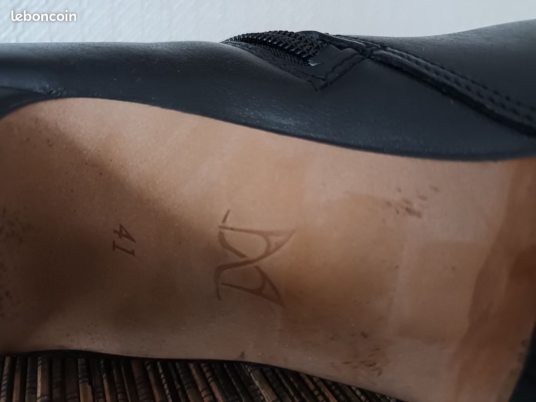 Bottines ANDRE En Cuir Bronze – Taille 41, Doublure Cuir, Très Bon état