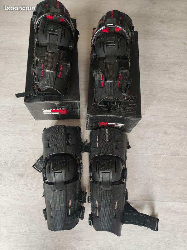 Paire De Genouillères EVS Epic, Taille L/XL, Noir - Protection Moto MX / Motocross D'occasion