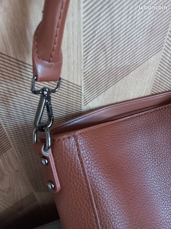 Sac à main / Sac portée épaule David Jones marron cognac (image 7)