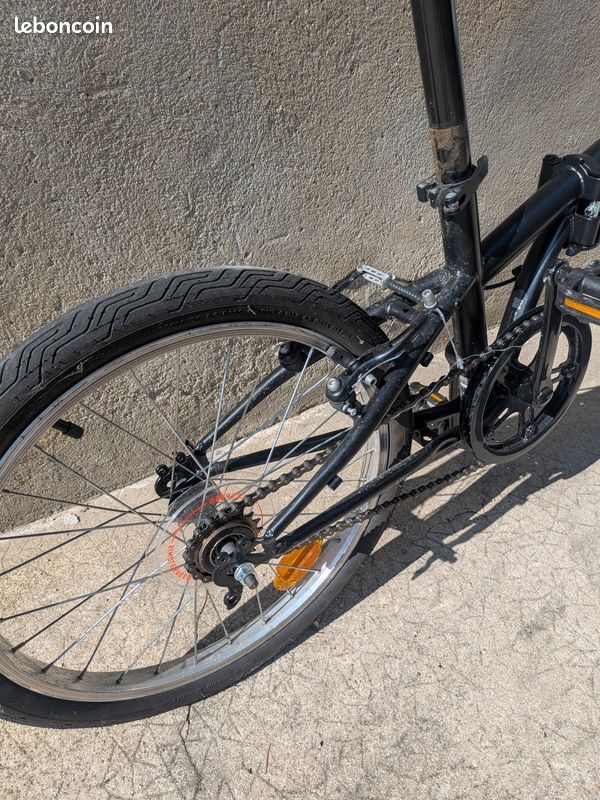 Vélo pliant Décathlon B'Twin Fold 100 – Noir – État quasi neuf (image 4)
