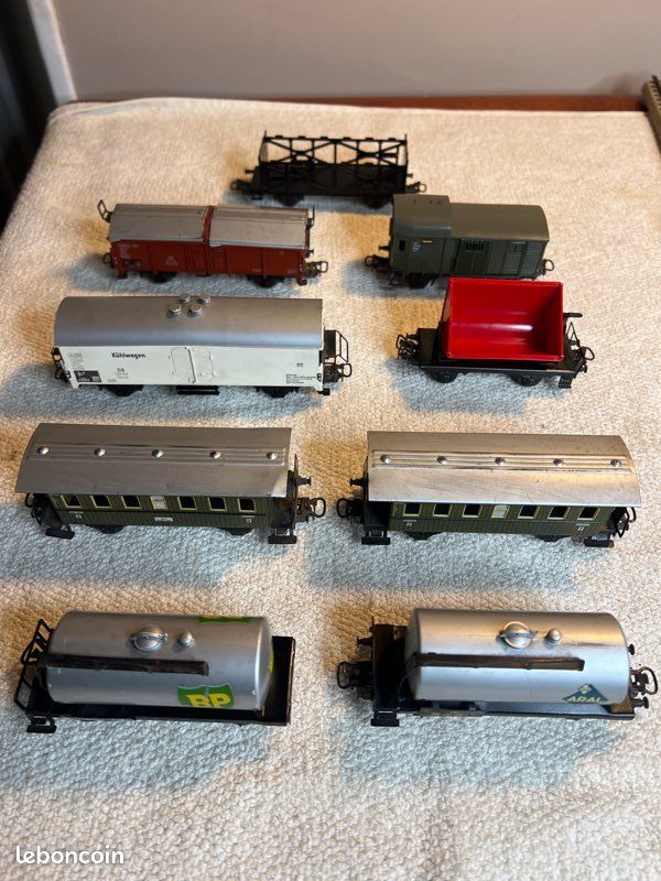 Marklin Ho - Lot de 9 wagons (dont un Porcher) - très bel état, Vente