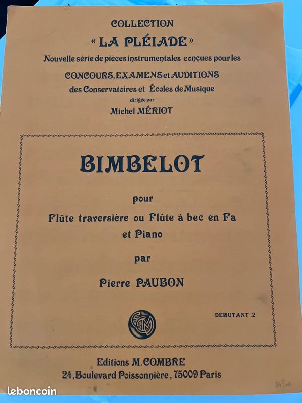 Partition Bimbelot Pierre Paubon (image 1)