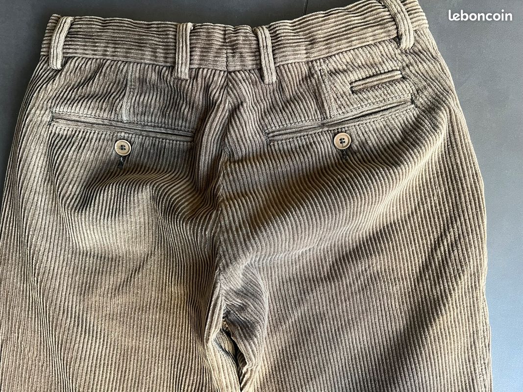Moncler - Pantalon H velours côtelé beige - S / M (image 4)