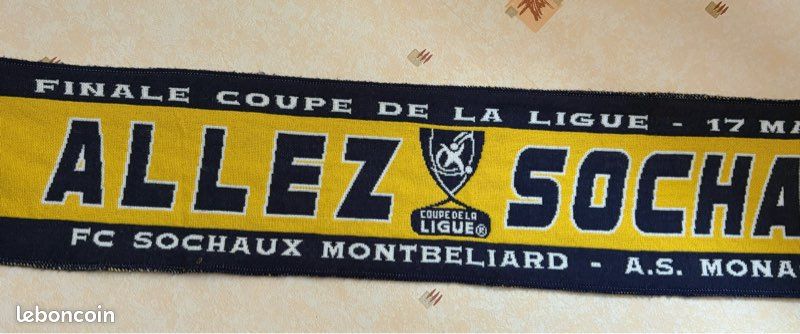 Écharpe Vintage FC Sochaux - Années 80 - Supporters - Club Français