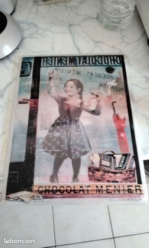 MAGNIFIQUE PLAQUE DECORATIVE : CHOCOLAT MENIER ★★ C