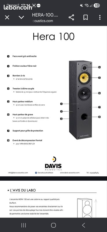 Davis acoutics hera 100 (image 4)