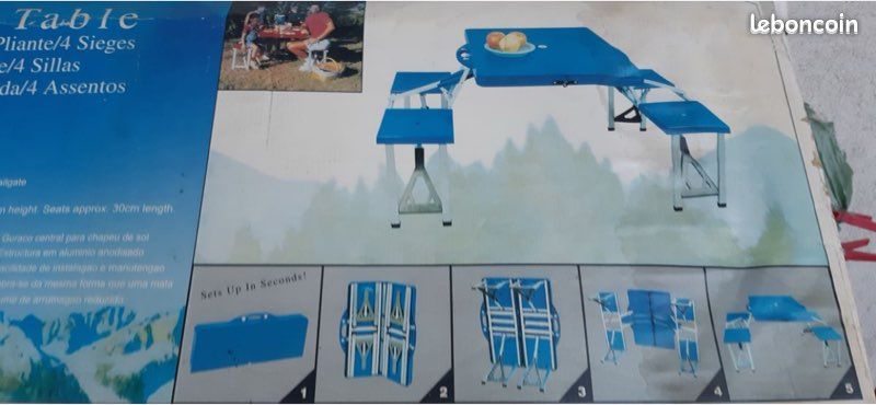 Table chaise pic nic pliable (image 3)