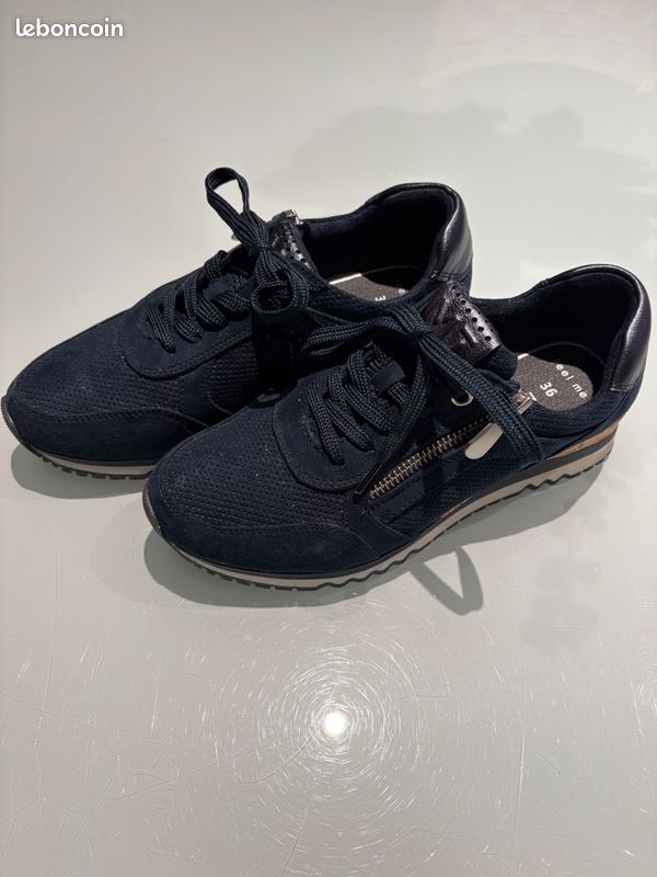 Navy Basket Marco Tozzi Bleu Marine Basket Basse Femme Bleu Marine