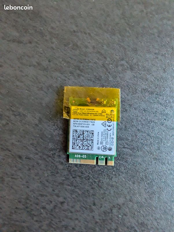INTEL Carte WiFi 3165NGW pour PC portable/Laptop (image 3)