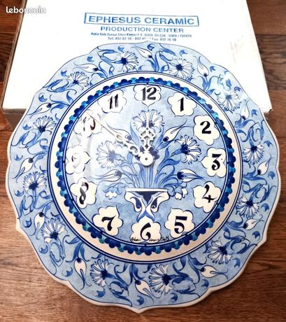Pendule murale en céramique - Hangarter made in France - Label Emmaüs