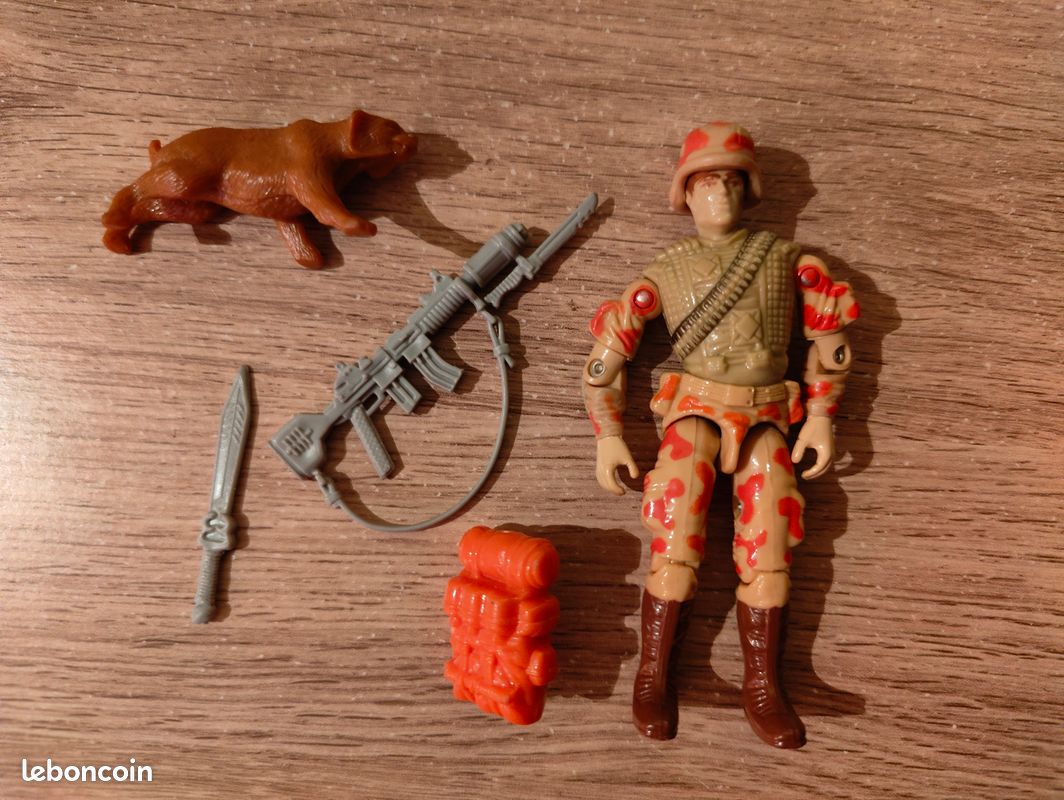 Figurine GI Joe Spearhead Et Max 1988 - Hasbro Complet - Occasion