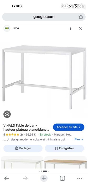 Table haute et chaises (image 2)