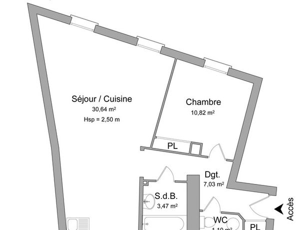 Appartement a louer nanterre - 2 pièce(s) - 53 m2 - Surfyn