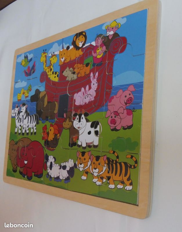 Puzzle en bois - Animaux Arche de Noé - neuf (image 2)