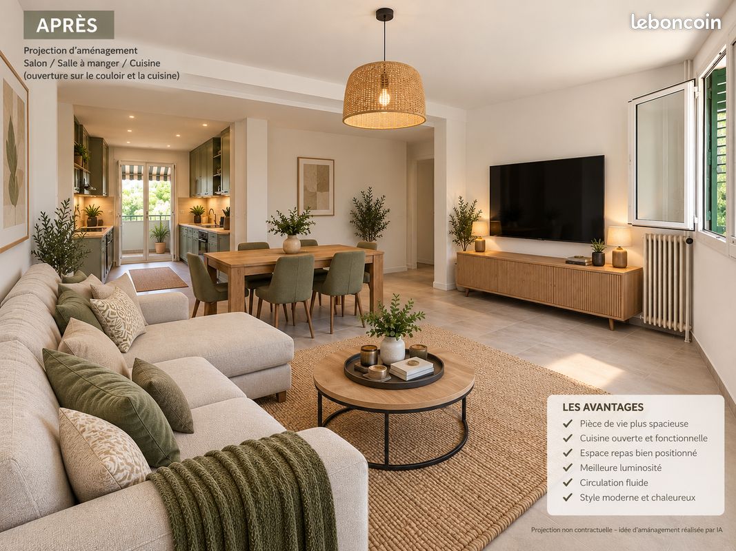 Appartement 3 pièces 61 m² · à Marseille · 61 m² · 219 350 €