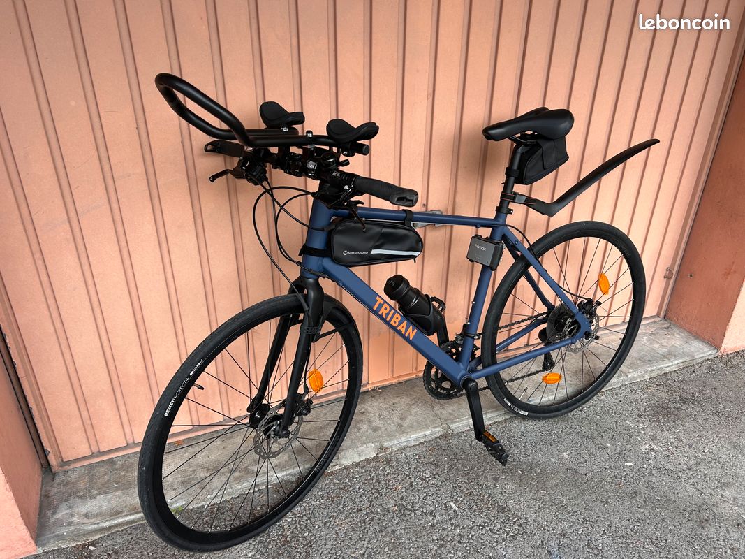 Flat Bar Triban 100 Garde Boue Vélo Route Cyclotourisme RC120 Flat