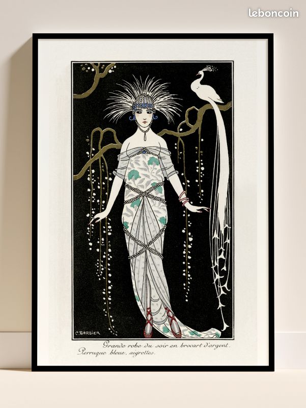 Affiche “Grande robe du soir”, d’après une illustration art déco de 1922 (image 1)