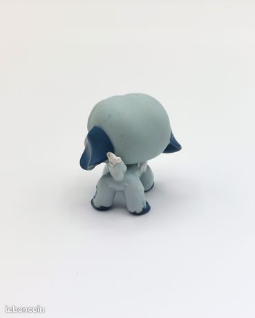 Figurine Littlest Pet Shop (LPS) N°1087 Chien St Bernard Bleu Hasbro - Occasion