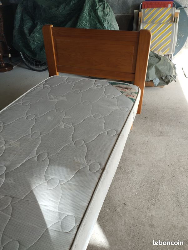 Sommier et matelas 1 personne (image 1)