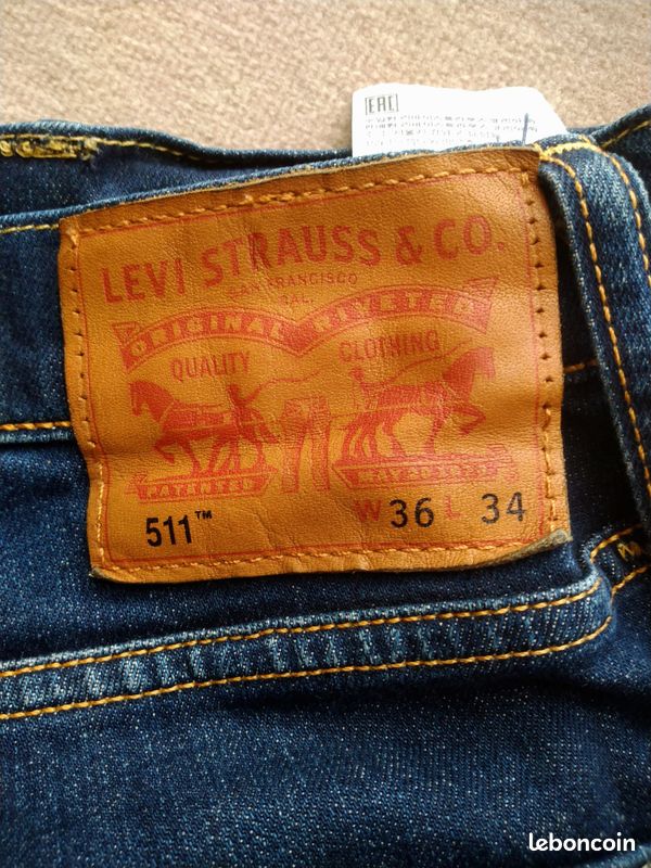 Jean Homme LEVI STRAUSS 511 W36 L34 coupe regular (image 3)