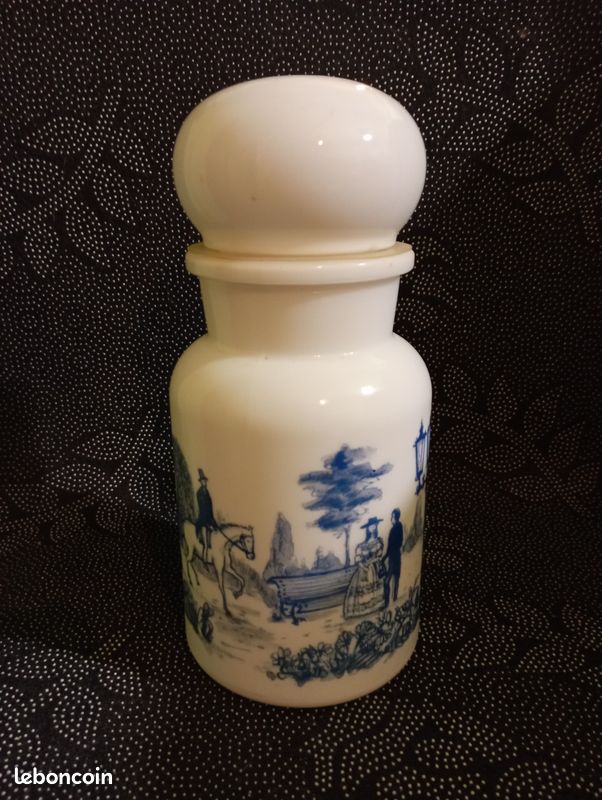 Pot d’apothicaire opaline style victorien Belgium années 70 (image 3)