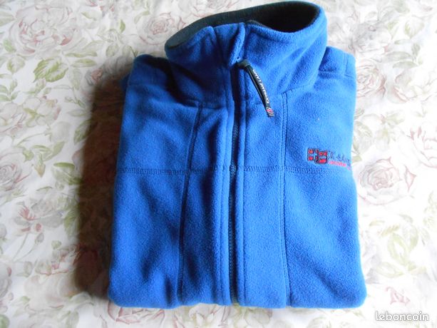 Veste Polaire Garçon Lands' End - Bleue, Zippée, Taille XL (18-20 Ans)