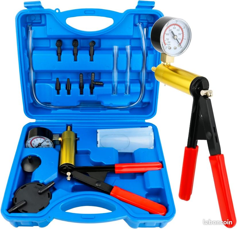 Pompe Manuelle Pression/dépression DAYUAN – Kit Purge Frein Et Testeur à Vide | Gamme 0-3 BAR / 0-1 BAR, Avec 13 Adaptateurs | Pour Auto, Moto