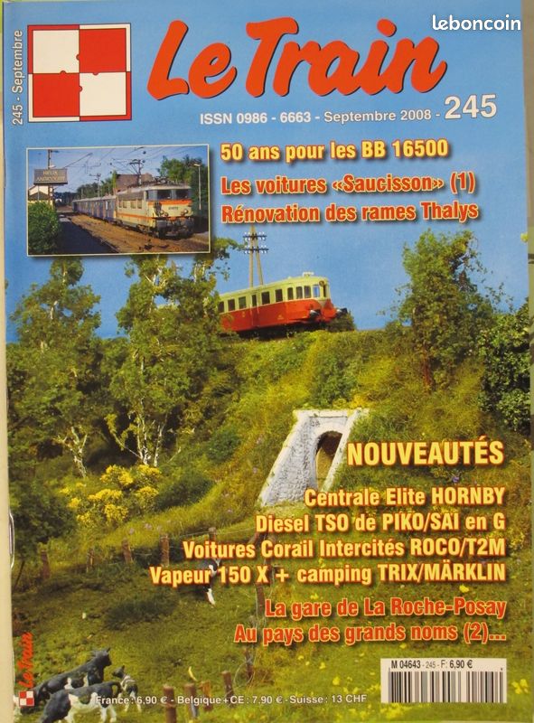 Revue Le Train 12 numéros du 237 au 248 de 2008 Minitrix la SNCF a 70 ans Nuremberg X2800 Mesnay Saucisson Albula Cévennes Coni tuiles Chapeauroux locotracteur Cannes Chamonix BB9600 Heki (image 8)